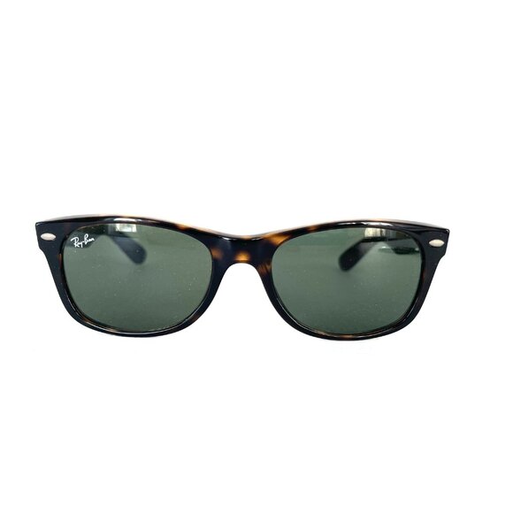 Ray Ban New Wayfarer Sunglasses Tortoise Frame Green Lenses RB 2132 902 52-18 3N main image 7